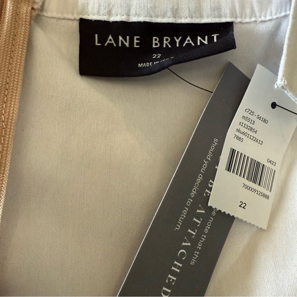 Lane Bryant Square Neck Colorblock Maxi Dress Size 22‎ NWT Blue & Tan - Picture 8 of 8